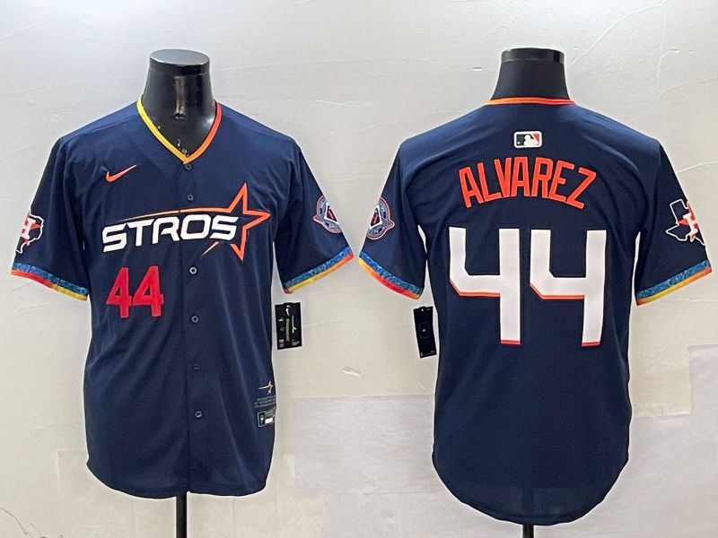 Men Houston Astros #44 Alvarez Drak Blue Fourth generation Joint Name 2025 Nike MLB Jersey style 6->houston astros->MLB Jersey
